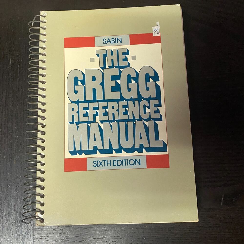 The Gregg Reference Manual - spiral-bound, William A Sabin, 007054400X